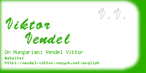 viktor vendel business card